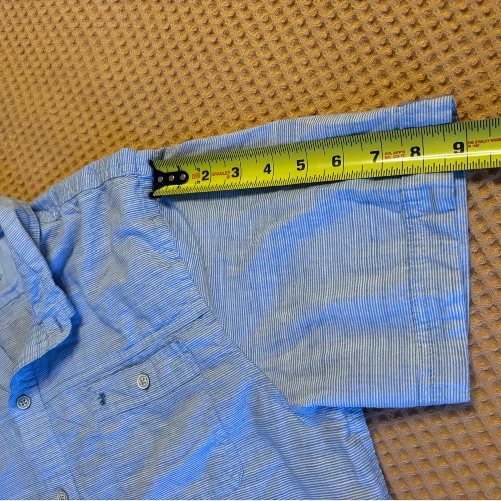 IZOD Dockside Short Sleeve Chambray 100% Cotton Men’s XL Button Down Shirt | EUC - Picture 11 of 16